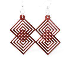 Interlocking Diamond Earrings # 1299