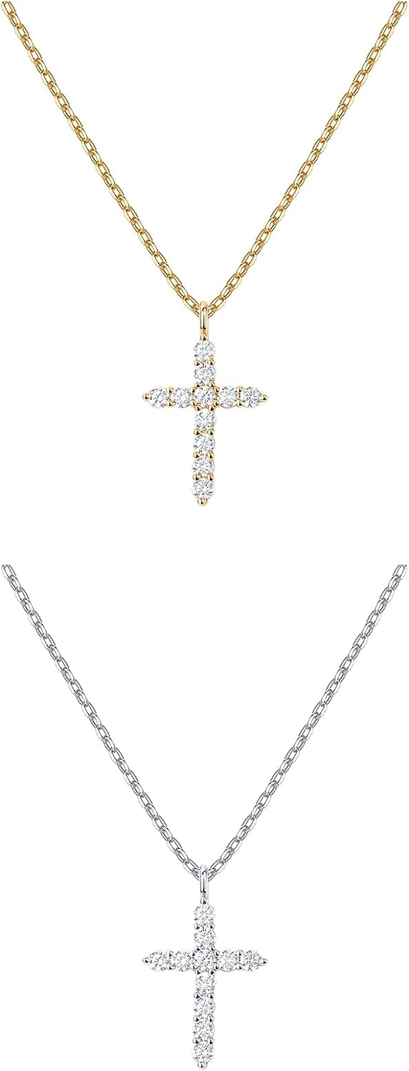 PAVOI 14K Gold Plated Cross Necklace for Women | Cross Pendant | Gold