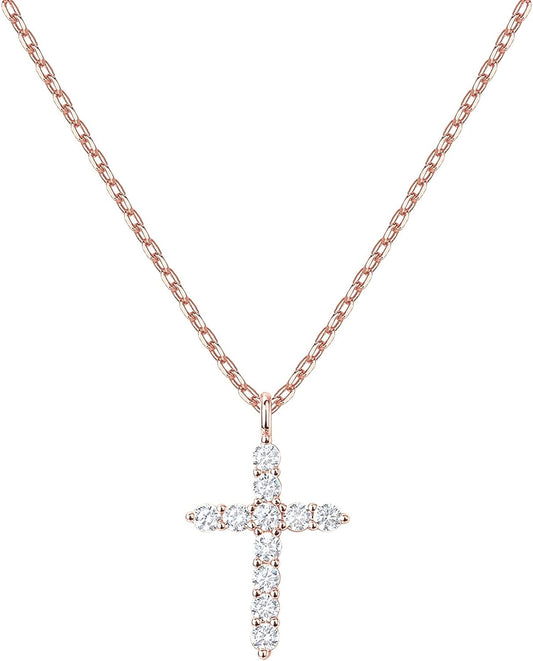 PAVOI 14K Gold Plated Cross Necklace for Women | Cross Pendant | Gold