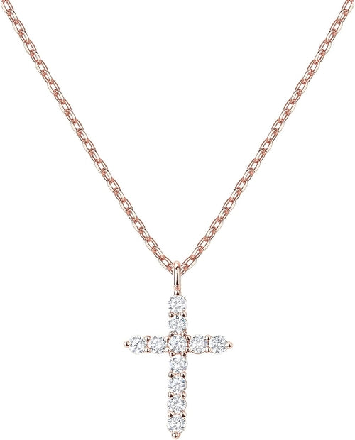 PAVOI 14K Gold Plated Cross Necklace for Women | Cross Pendant | Gold