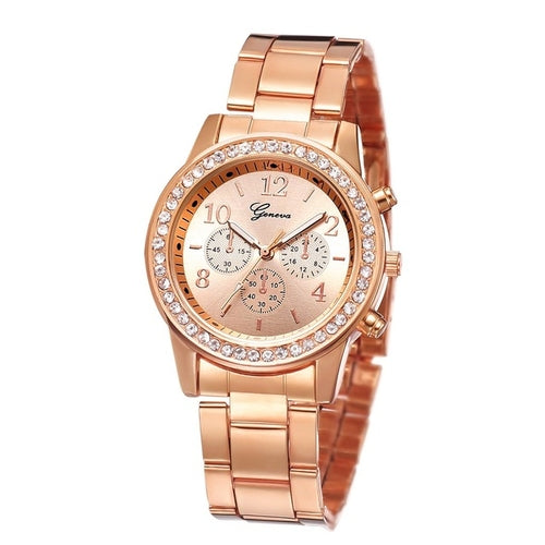 2022 Women Watches Fashion Rose Gold Watch Bracelet Set Ladies - ONEZINOTTA , jewelery that shines like gold...