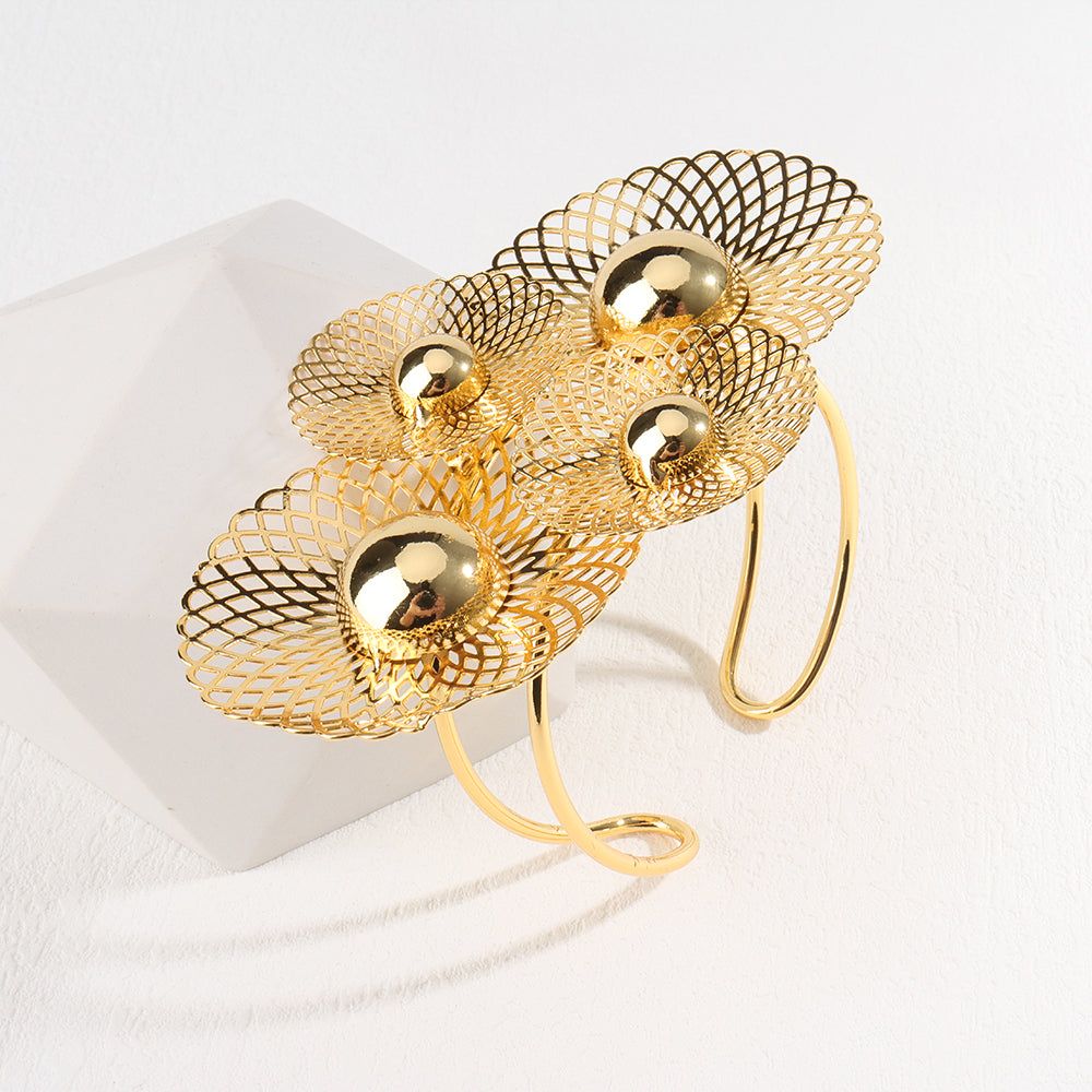 4PCS 18K Gold Plated Bridal Jewelry Sets For Women Dubai Gold Plated - ONEZINOTTA , jewelery that shines like gold...
