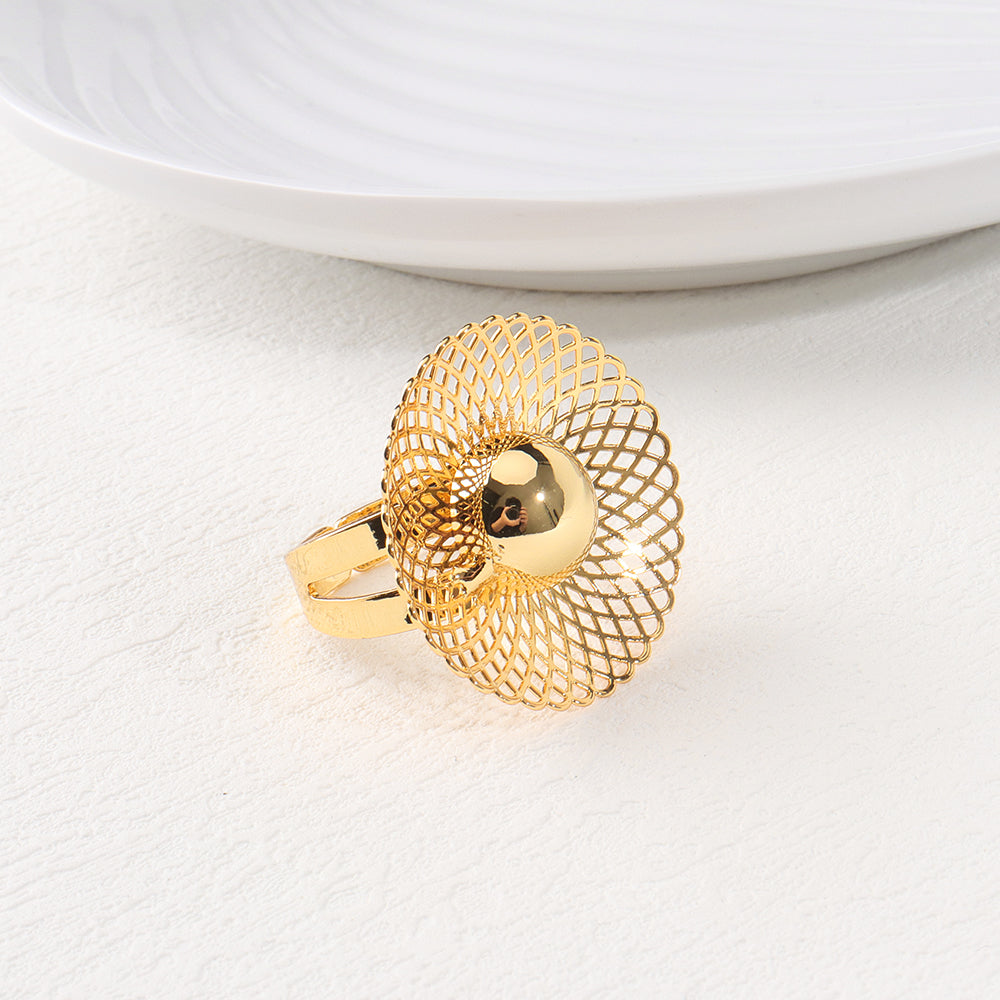 4PCS 18K Gold Plated Bridal Jewelry Sets For Women Dubai Gold Plated - ONEZINOTTA , jewelery that shines like gold...