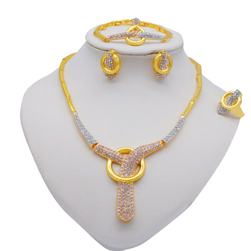 African 24k Gold Color Jewelry Sets For Women Dubai Bridal Wedding - ONEZINOTTA , jewelery that shines like gold...
