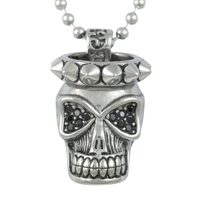 Skull and Spikes Necklace - ONEZINOTTA , jewelery that shines like gold...