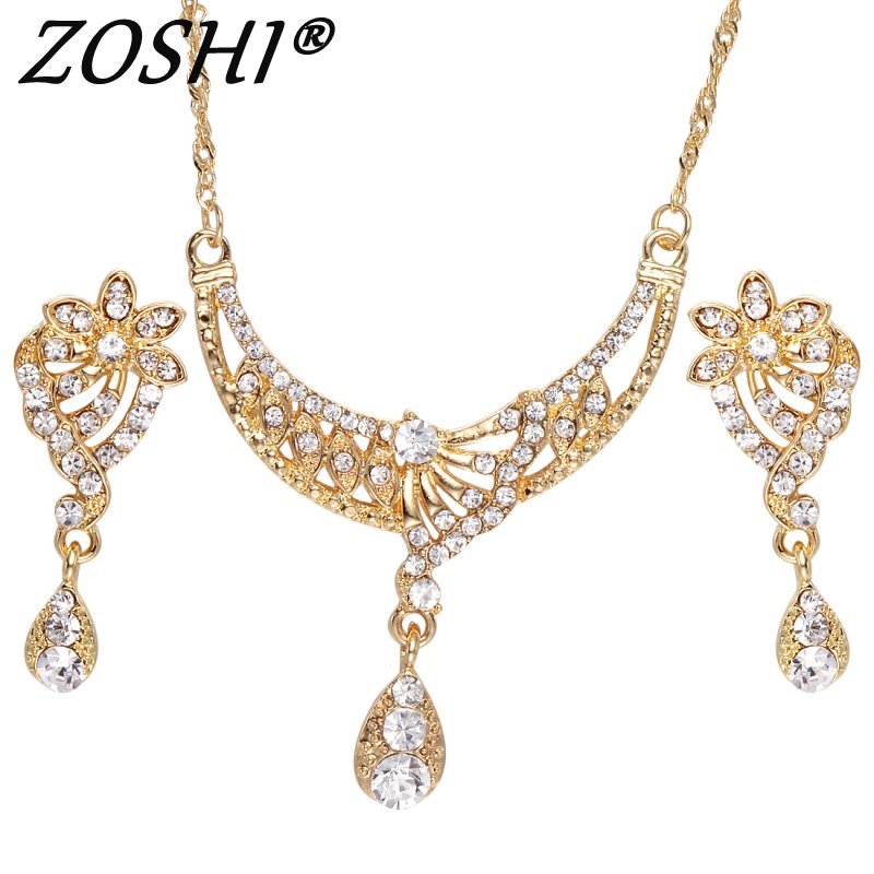 Classic Bridal Jewellery Sets For Women's Dresses Accessories Cubic - ONEZINOTTA , jewelery that shines like gold...