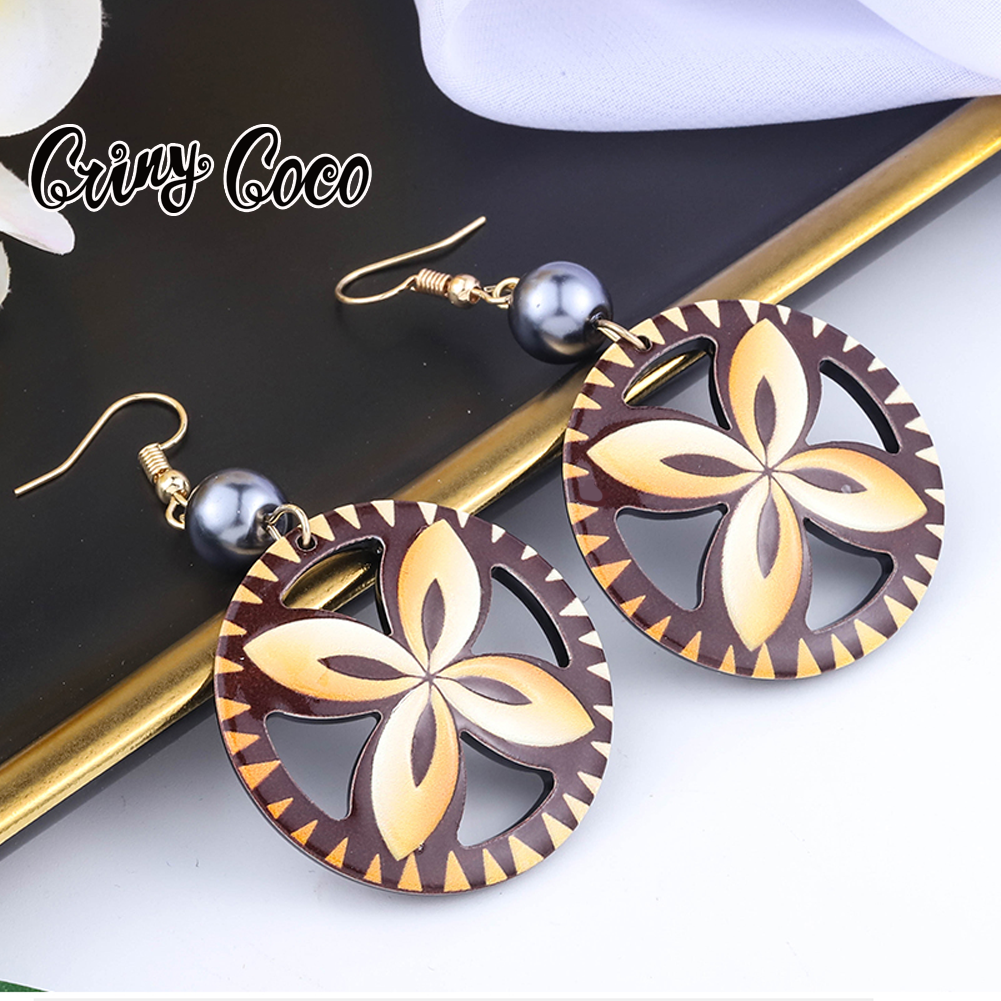 Cring Coco Acrylic Dangle Earrings 2022 Trend Hawaiian Unusual - ONEZINOTTA , jewelery that shines like gold...