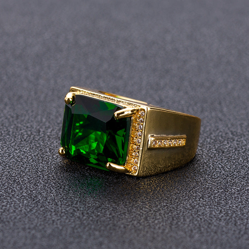 DIWENFU 14K Gold Jewelry Emerald Gemstone for Women Anillos De Wedding - ONEZINOTTA , jewelery that shines like gold...