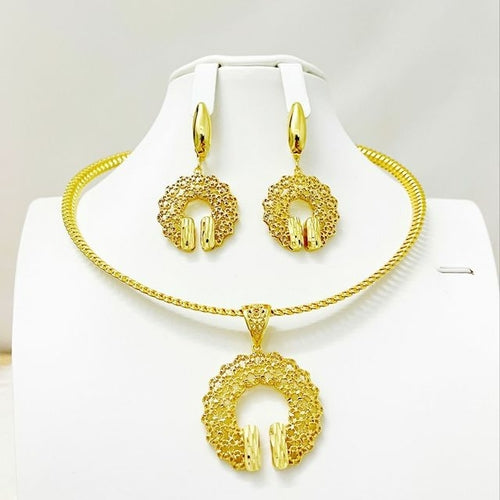 Dubai Jewelry Set Women Wear Party Wedding Anniversary Fashionable - ONEZINOTTA , jewelery that shines like gold...