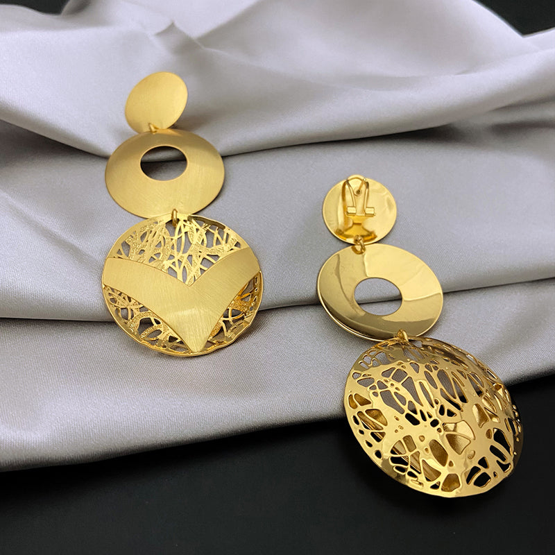 Elegant African Big Jewelry Set Great Fashion Earrings Necklace For - ONEZINOTTA , jewelery that shines like gold...