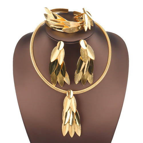 Fashion African SilverJewelry Sets For Women Dubai 18K Gold Plated - ONEZINOTTA , jewelery that shines like gold...