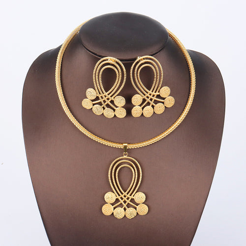Fashion African SilverJewelry Sets For Women Dubai 18K Gold Plated - ONEZINOTTA , jewelery that shines like gold...