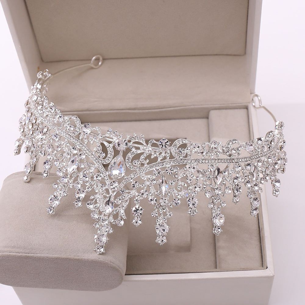 Gorgeous Silver Color Crystal Bridal Jewelry Sets Fashion Tiaras Crown - ONEZINOTTA , jewelery that shines like gold...