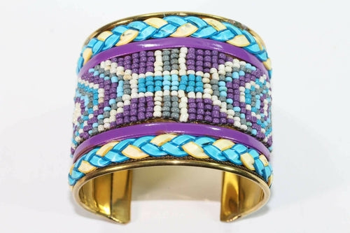 Beaded Cuff Bangles - ONEZINOTTA , jewelery that shines like gold...