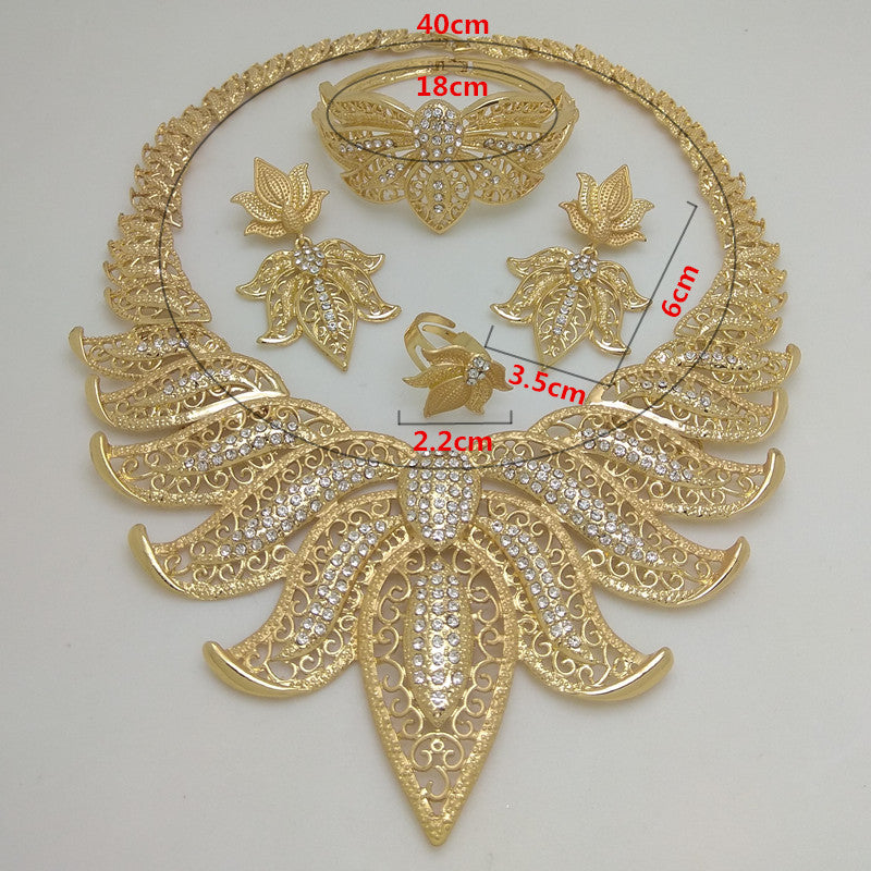 Kingdom Ma Necklace/earring/ring/bracelet Jewelry Sets India Women - ONEZINOTTA , jewelery that shines like gold...