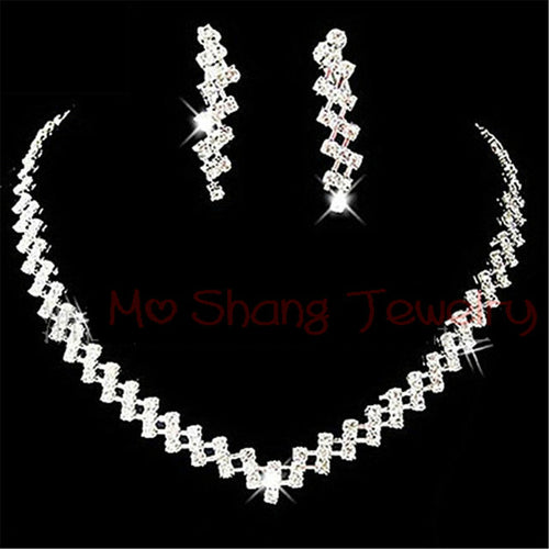 Luxury Crystal Bridal Wedding Jewelry Sets African Beads Silver Color - ONEZINOTTA , jewelery that shines like gold...