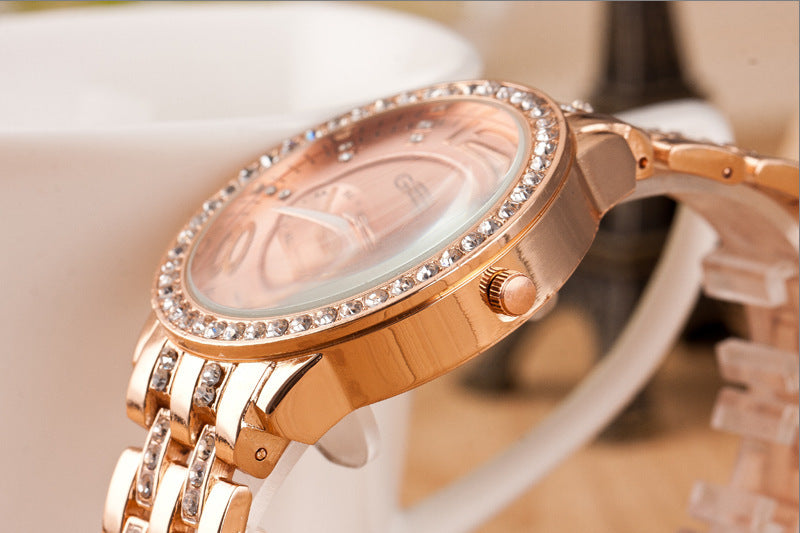 Luxury Geneva Brand Women Gold Stainless Steel Quartz Watch Military - ONEZINOTTA , jewelery that shines like gold...