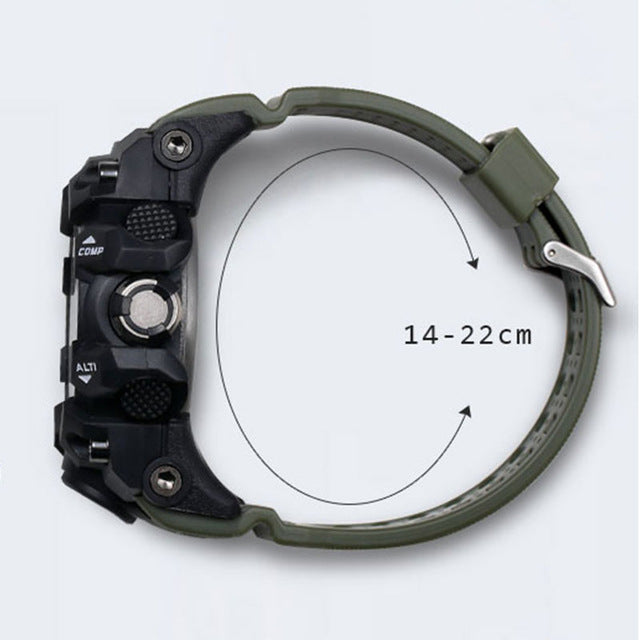 Men Military Watch 50m Waterproof Wristwatch LED - ONEZINOTTA , jewelery that shines like gold...