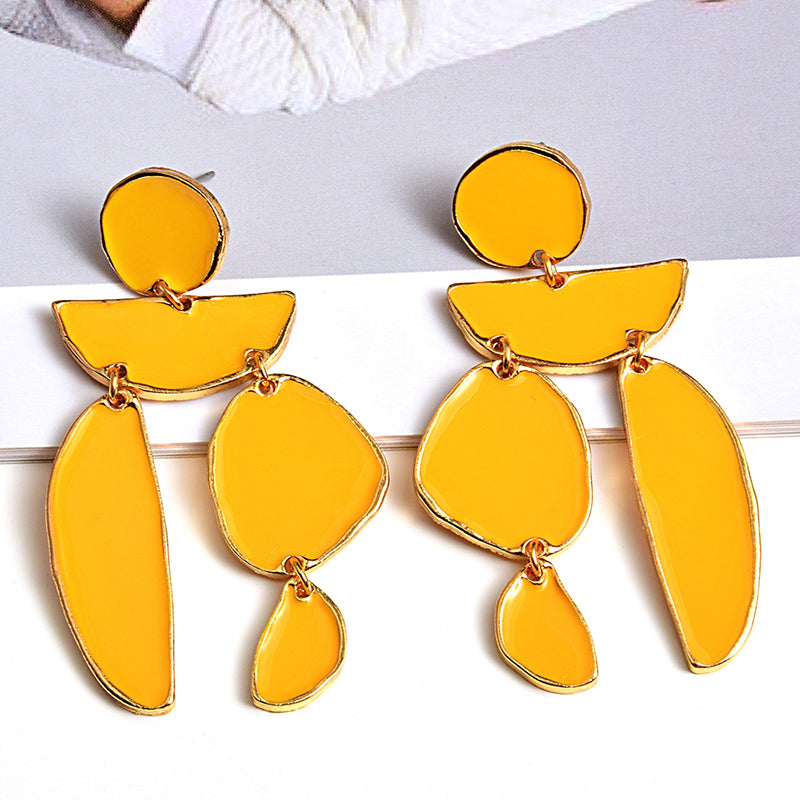 New Arrival Oiled Metal Earrings High-quality Irregular Dangling Drop - ONEZINOTTA , jewelery that shines like gold...