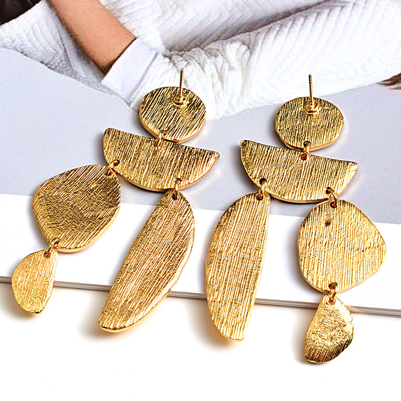 New Arrival Oiled Metal Earrings High-quality Irregular Dangling Drop - ONEZINOTTA , jewelery that shines like gold...