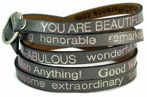 Wrap Around Bracelet - Peaceful - You Are Beautiful - ONEZINOTTA , jewelery that shines like gold...