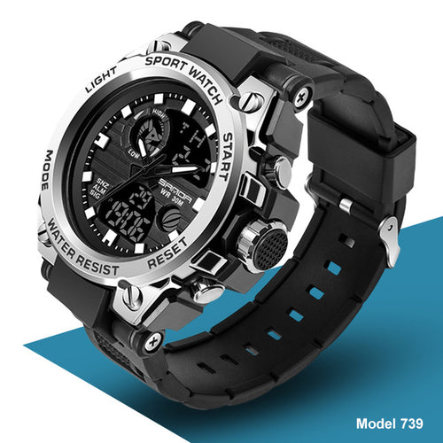 SANDA 2022 Top Brand Men's Watches 5ATM Waterproof Sport Military - ONEZINOTTA , jewelery that shines like gold...