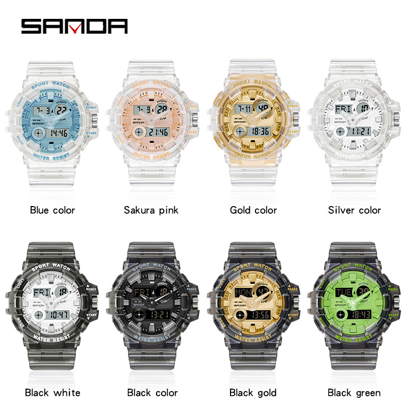 SANDA Top Brand 2022 New Men's Watches Sport Military Quartz Watch for - ONEZINOTTA , jewelery that shines like gold...