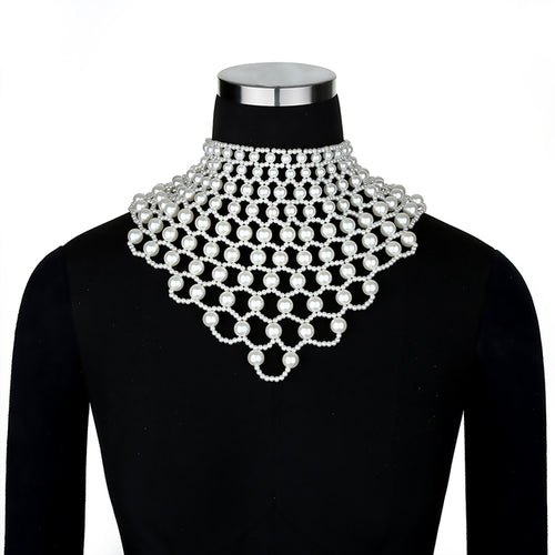Sexy Women's Pearl Body Chain Bra Shawl Fashion Adjustable Size - ONEZINOTTA , jewelery that shines like gold...
