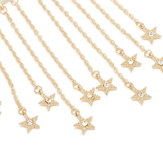 Shooting star Rhinestone Long - ONEZINOTTA , jewelery that shines like gold...