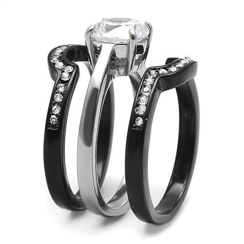 Women Stainless Steel Cubic Zirconia Rings TK3214 - ONEZINOTTA , jewelery that shines like gold...