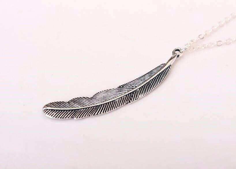Turquoise Leaf Feather Multi Layer Necklace - ONEZINOTTA , jewelery that shines like gold...