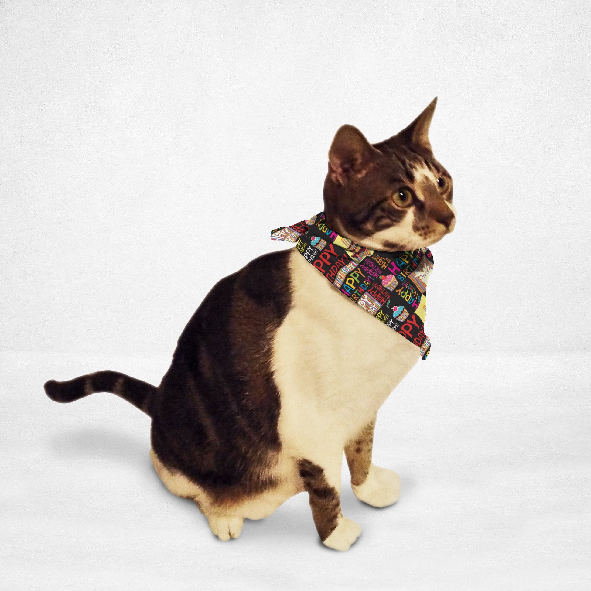 Happy Birthday Cat & Dog Bandana - ONEZINOTTA , jewelery that shines like gold...