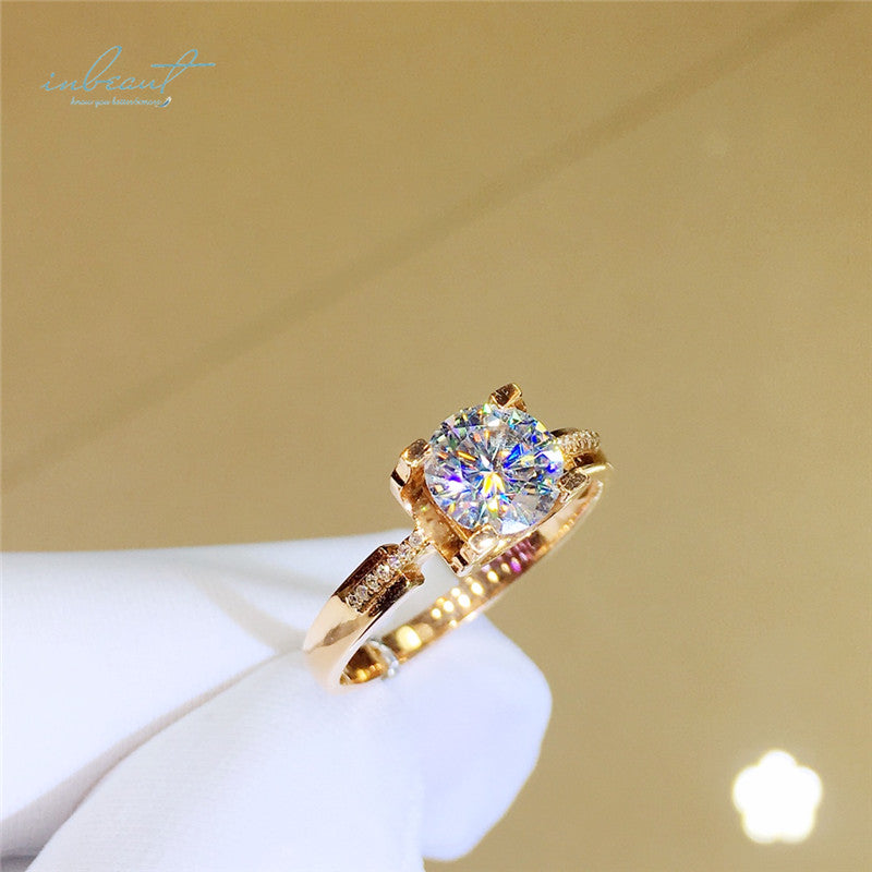 Inbeaut 100% Real 18k Rose Gold Plated Excellent Cut 2 Ct Pass Diamond - ONEZINOTTA , jewelery that shines like gold...