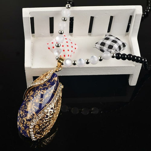 Newest Crystal Necklaces Jewelry Fashion Women Crystal Pendant - ONEZINOTTA , jewelery that shines like gold...