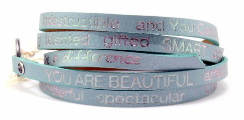 Wrap Around Bracelet - Peaceful - You Are Beautiful - ONEZINOTTA , jewelery that shines like gold...